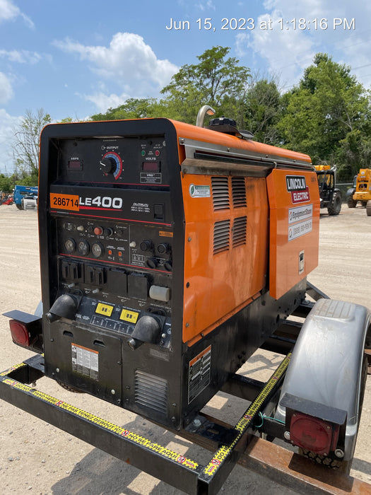 2022 Lincoln Electric LE400 Kubota V1505, Trlr, Cable Rack, Light Kit, ES Decals, T3