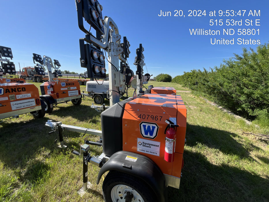 2024 Wanco WLTT-4MM4K Diesel, Deep Sea Controller, Shore Power Plug, Auto Start, (4) 350W LED Floodlights, 4kW Generator, 60 Gal Fuel Tank, 2" Ball, T3