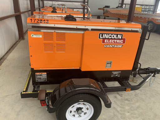 2021 Lincoln Electric Vantage 322 Vantage 322 Ready Pak 3 w/ Decals, ORANGE (includes trailer, cable rack, fender light kit) NO Telematics