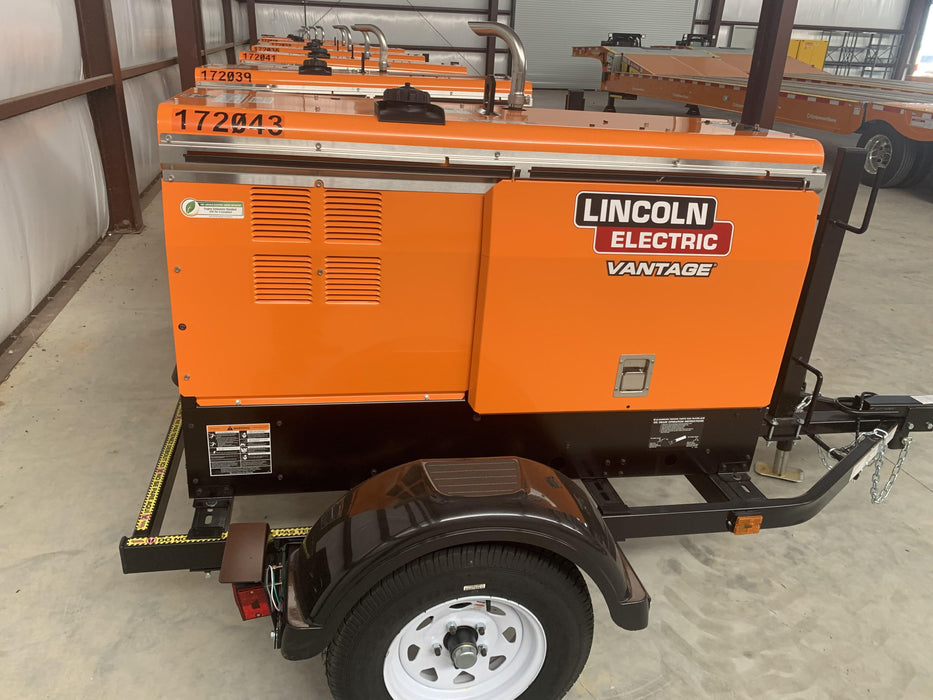 2021 Lincoln Electric Vantage 322 Vantage 322 Ready Pak 3 w/ Decals, ORANGE (includes trailer, cable rack, fender light kit) NO Telematics