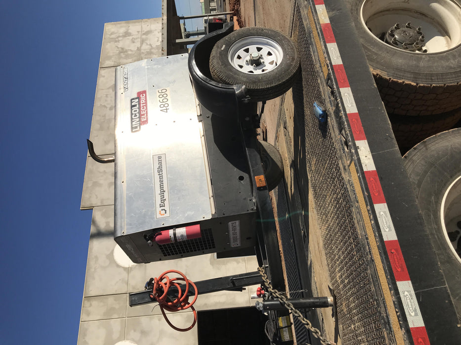 2019 Lincoln Electric Vantage 322 Ready-Pak 3, Two Wheel Trailer, Fender and Light Kit, Cable Rack