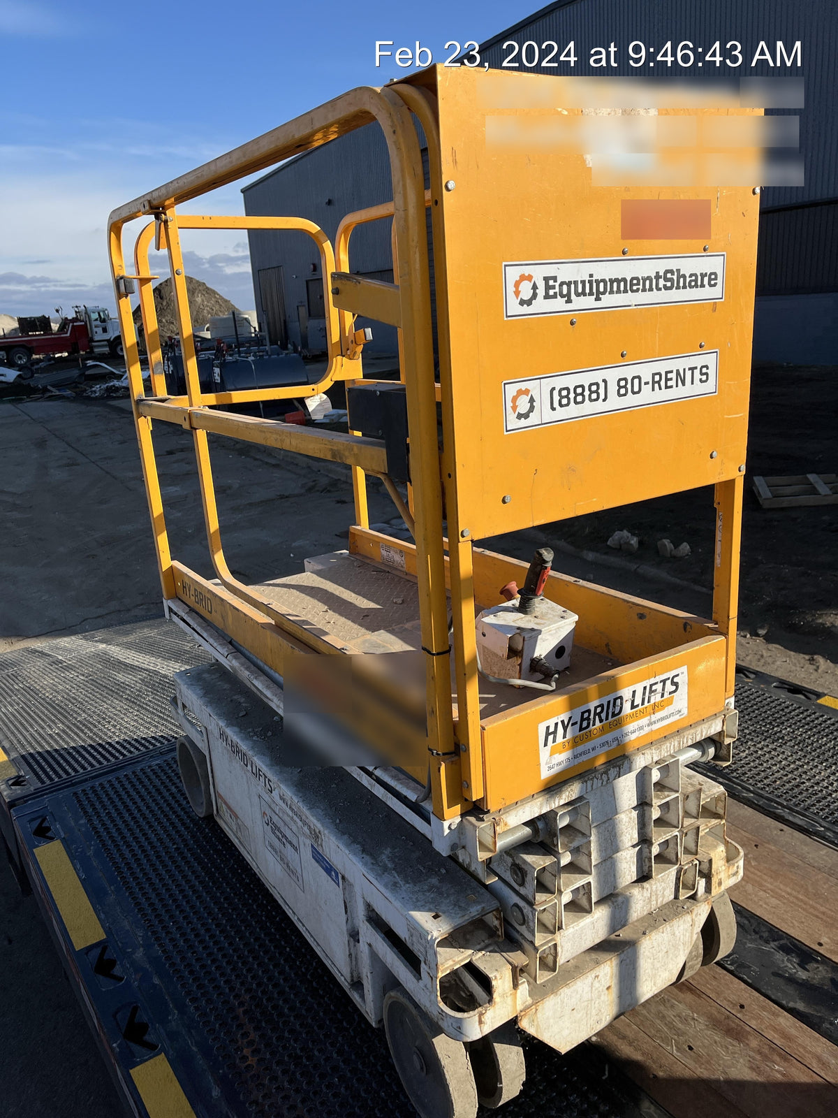 2016 Custom Equipment HB-1430 Standard Rental Specs