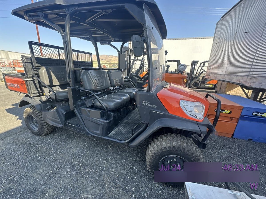 2020 Kubota RTV-X1140W-H 4WD utility cart -LED strobe -Windshield tempered glass -Plastic canopy -Wire harness kit -Backup alarm