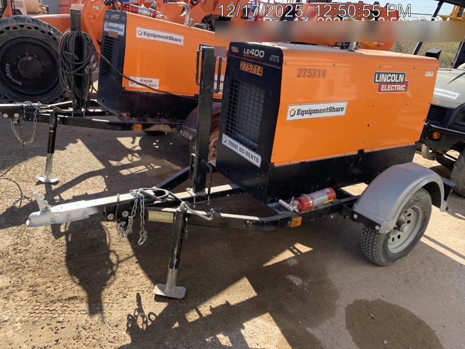 2022 Lincoln Electric LE400 Kubota V1505, Trlr, Cable Rack, Light Kit, ES Decals, T3