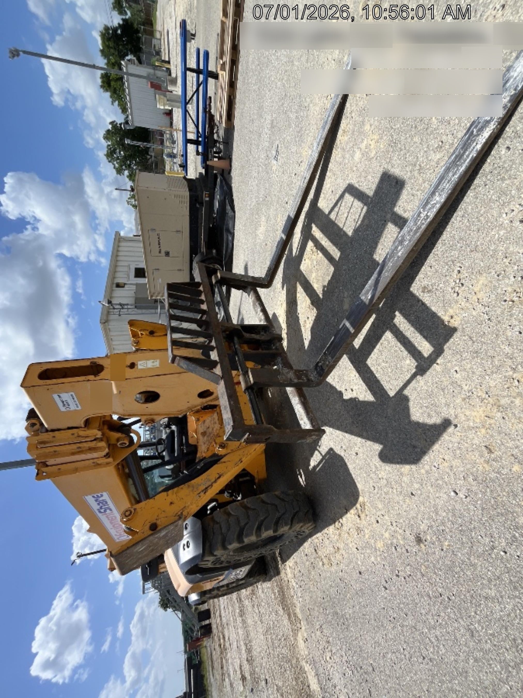 2019 JCB 510-56 Open ROPS, 74 HP, Solid Tires, Worklights, Beacon, Aux Hydraulics, Lifting Eye 72" Carriage/60" Forks