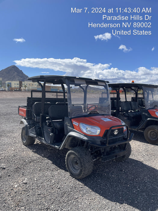 2022 Kubota RTV-X1140W-H Plastic Canopy, Windshield Acrylic Clear, LED Strobe Light, Wire Harness Kit, Back up Alarm