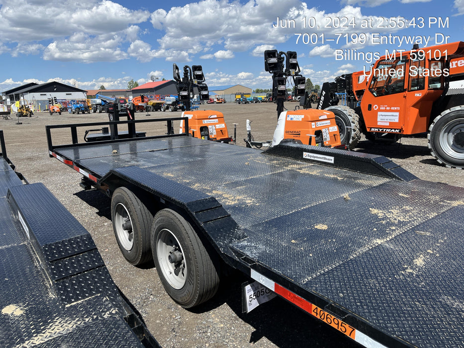 2024 TEXAS PRIDE TRAILERS 21' Lowboy Gravity Tilt Bed 14K Bumper Pull Trailer