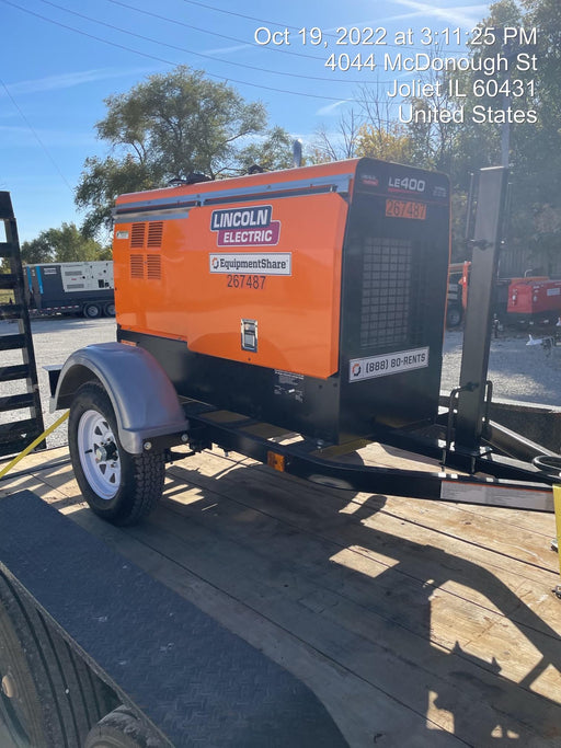 2022 Lincoln Electric LE400 Kubota V1505, Trlr, Cable Rack, Light Kit, ES Decals, T3