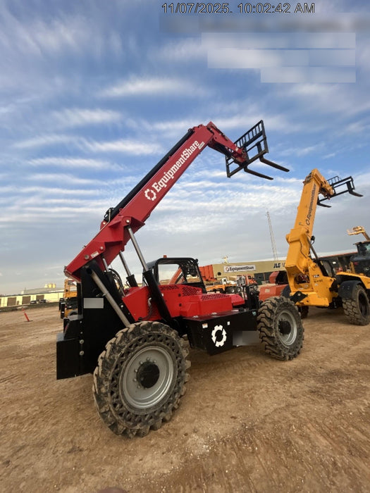 2019 Manitou MTA10055 Canopy, 120 HP, Solid Tires, Work Lights, Lift Hook, Auxiliary Hydraulics 66" Carriage and 60" Forks