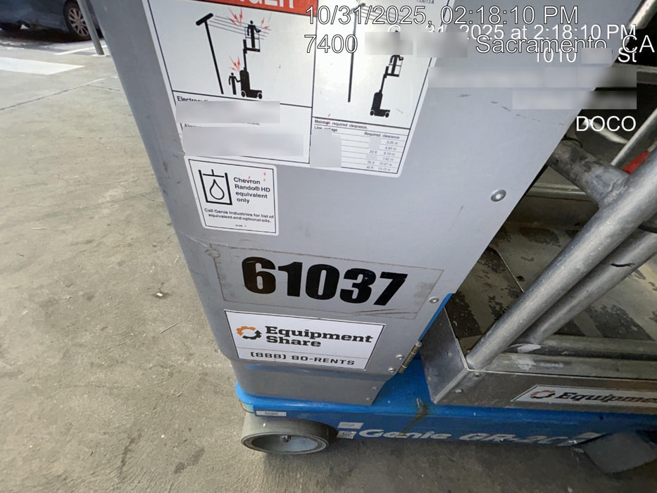 2019 GENIE GR-20
