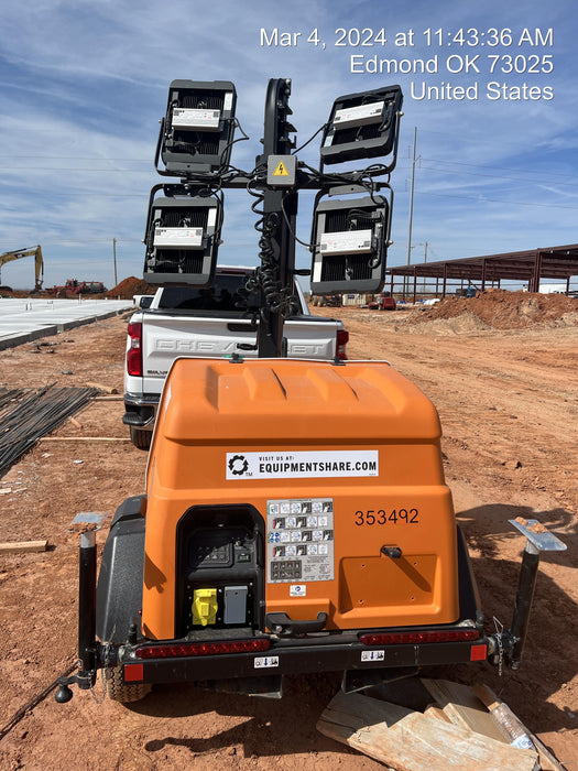 2023 Generac MLT2 Diesel, Flex Switch 120V Input, Powerzone Controller, (4) 320W LED Lights, 4kW Generator, 39.9 Gal Fuel Tank, 2" Ball, T3