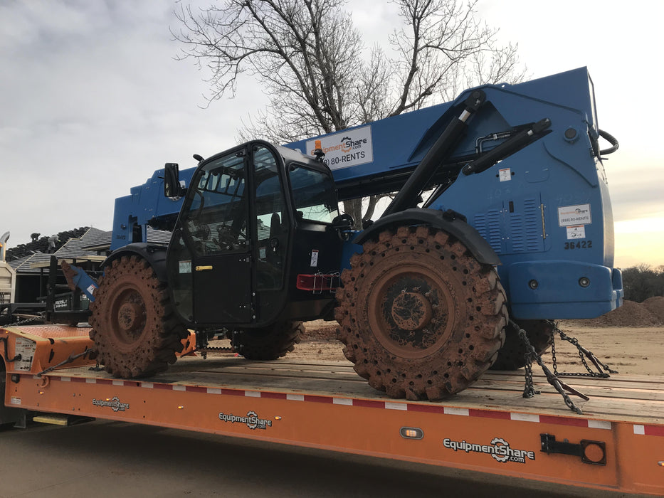 2019 Genie GTH-1056 Cab/Heat/AC, Solid RT Tires, LED Work Lights, Beacon 60" QA Carriage, 60" Forks