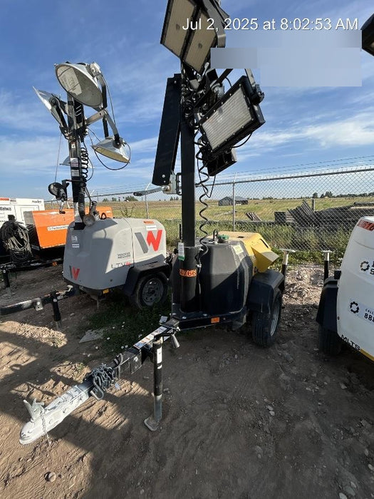 2022 Allmand NLV3GR (4) LED Light Fixture 350W, 23' Vertical Mast, 3kW Prime, Towable, ES Decals, T3