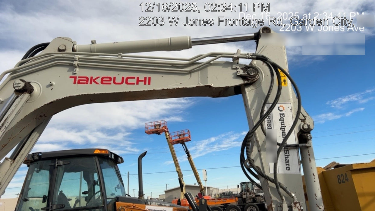 2019 Takeuchi TB290 Cab/Heat/AC Rubber tracks, Dozer blade, Travel alarm, Auxiliary hydraulics w/Manual QC, Hydraulic thumb, 18", 24", and 36" Buckets
