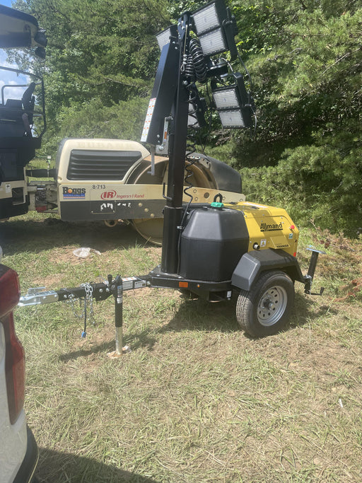 2022 Allmand NLV3GR (4) LED Light Fixture 350W, 23' Vertical Mast, 3kW Prime, Towable