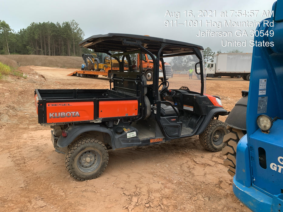 2020 Kubota RTV-X1140W-H 4WD utility cart -LED strobe -Windshield tempered glass -Plastic canopy -Wire harness kit -Backup alarm
