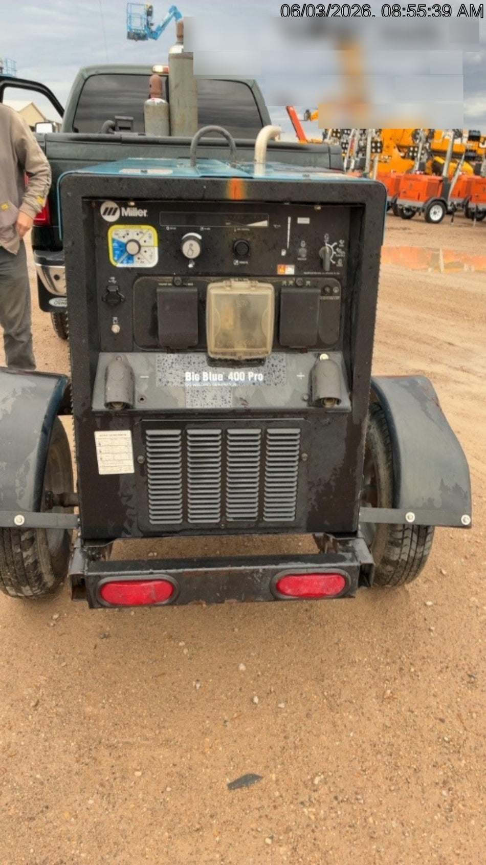 2020 Miller Electric BIG BLUE 400 Trailer Mounted Welder
