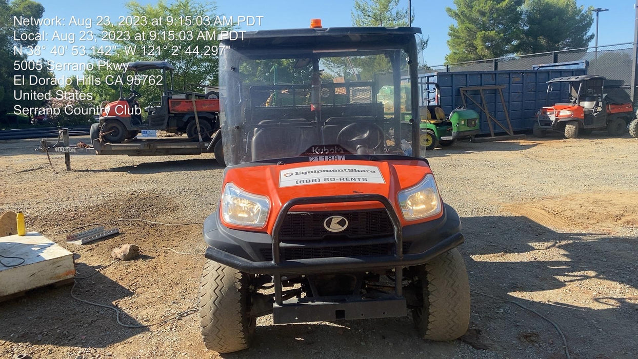2022 Kubota RTV-X1140W-H Plastic Canopy, Windshield Acrylic Clear, LED Strobe Light, Wire Harness Kit, Back up Alarm