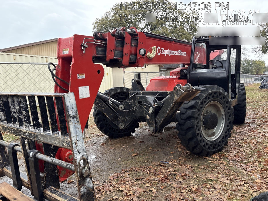 2019 Manitou MTA10055 Canopy, 120 HP, Solid Tires, Work Lights, Lift Hook, Auxiliary Hydraulics 66" Carriage and 60" Forks