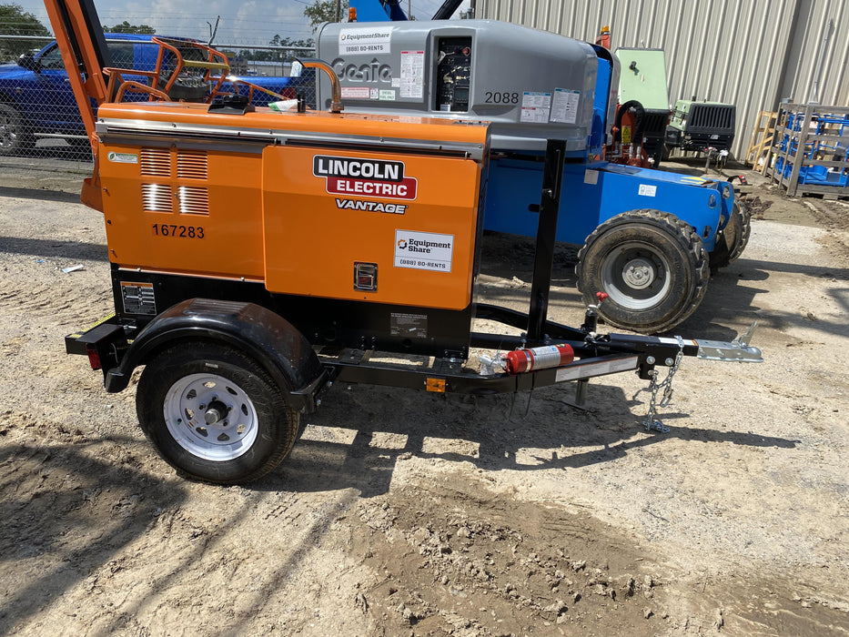 2021 Lincoln Electric Vantage 322 Vantage 322 Ready Pak 3 w/ Decals, ORANGE (includes trailer, cable rack, fender light kit) NO Telematics