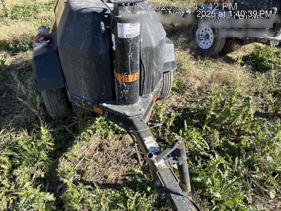 2022 Allmand NLV3GR (4) LED Light Fixture 350W, 23' Vertical Mast, 3kW Prime, Towable, Deep Sea L401, Leveling Jacks, Yanmar T4F 5.8hp