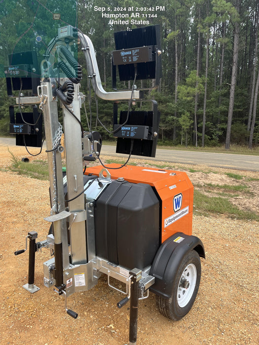 2024 Wanco WLTT-4MM4K Diesel, Deep Sea Controller, Shore Power Plug, Auto Start, (4) 350W LED Floodlights, 4kW Generator, 60 Gal Fuel Tank, 2" Ball, T3