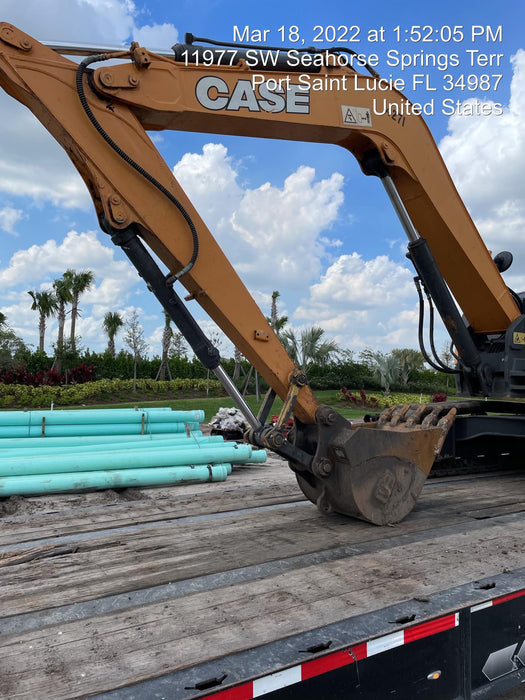 2018 Case CX80C CLOSED CAB, A/C, RUBBER TRACKS PADS, 7'-2" ARM