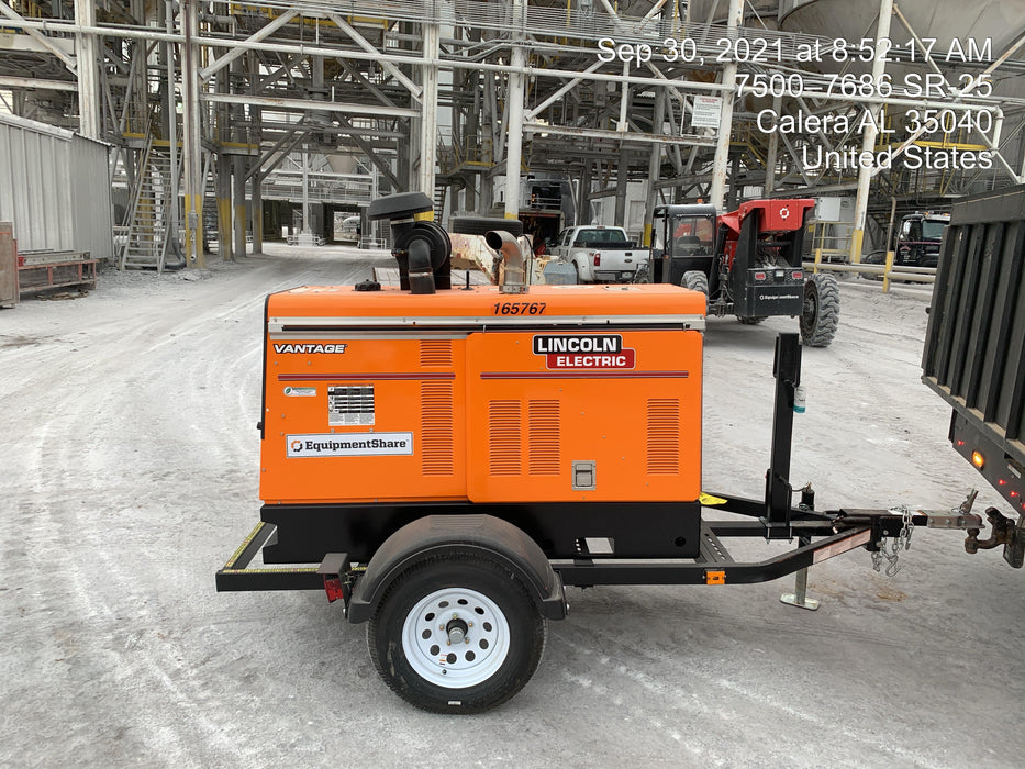 2021 Lincoln Electric Vantage 549X Ready Pak 3, ORANGE (includes trailer, cable rack, fender light kit)