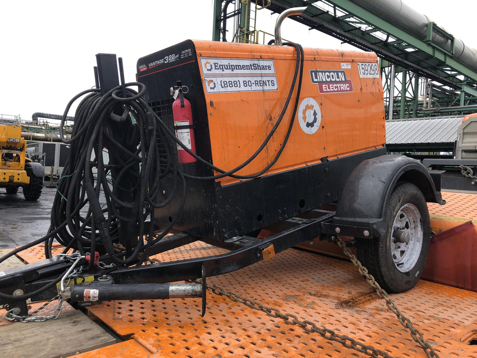 2021 Lincoln Electric Vantage 322 Vantage 322 Ready Pak 3 w/ Decals, ORANGE (includes trailer, cable rack, fender light kit) NO Telematics