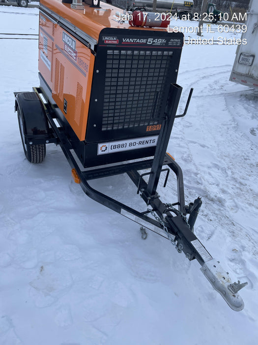 2021 Lincoln Electric Vantage 549X Ready Pak 3, ORANGE (includes trailer, cable rack, fender light kit)