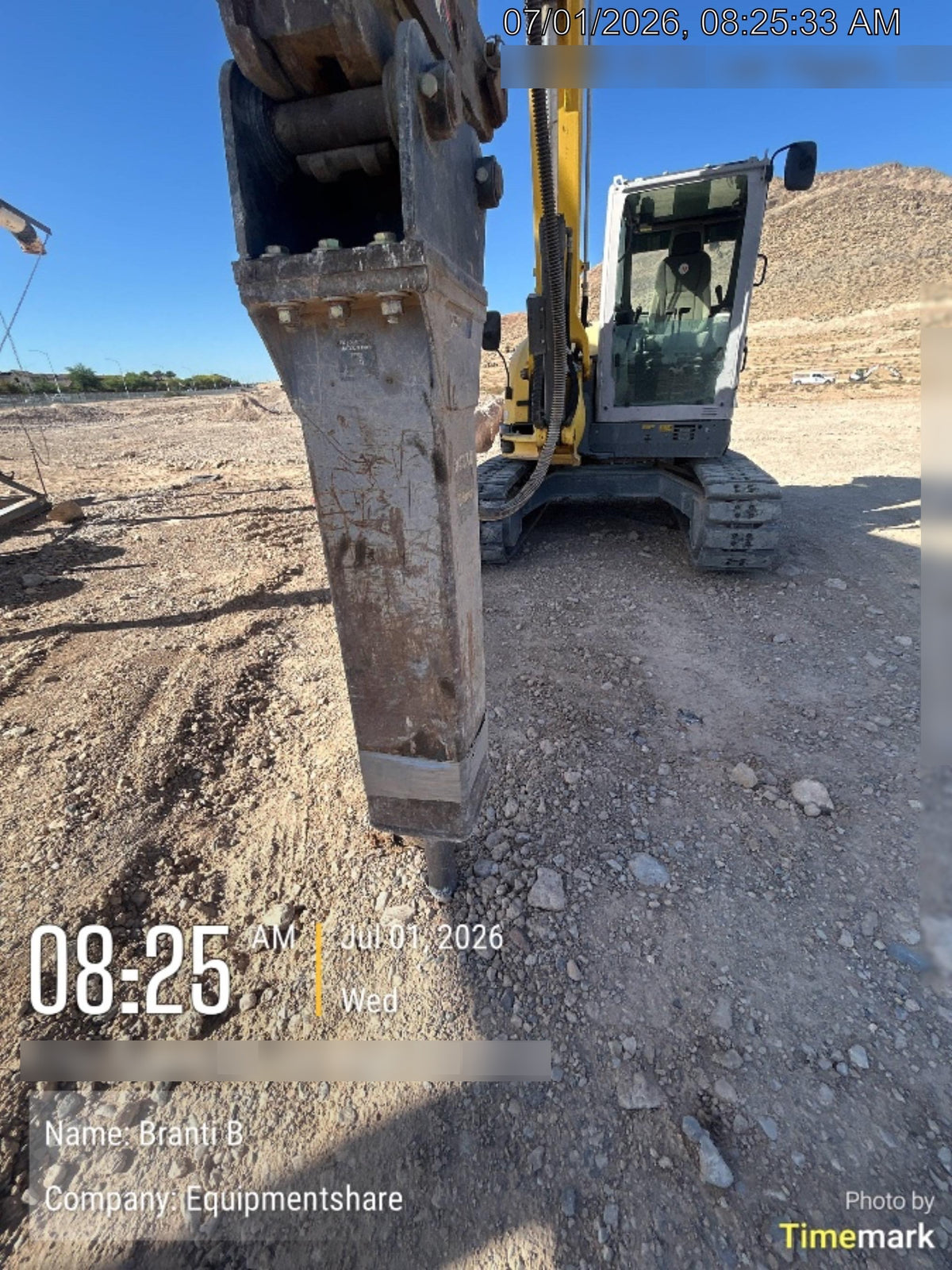 Wacker Neuson ET90 Enclosed Cab, Hybrid Tracks, Long Dipperstick, Bucket