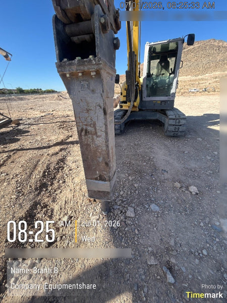 Wacker Neuson ET90 Enclosed Cab, Hybrid Tracks, Long Dipperstick, Bucket