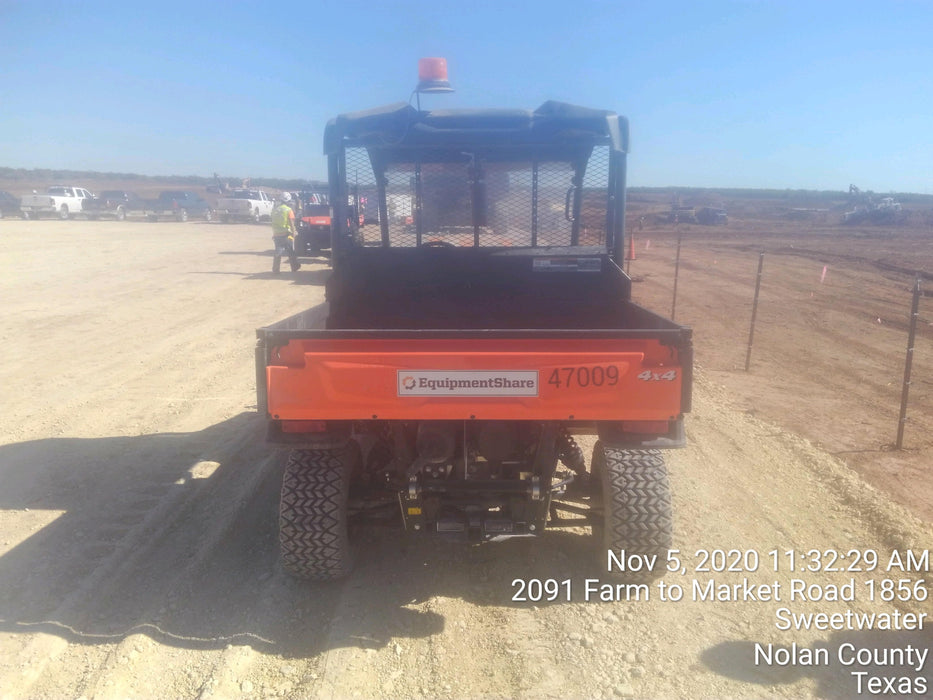 2019 Kubota RTV-XG850WL-H 4wd Utility Cart, Gas, 2 Seat, LED Strobe, Windshield Tempered Glass, Plastic Canopy, Wire Harness Kit, Backup Alarm