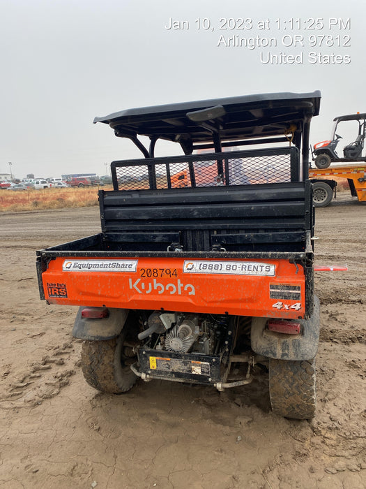 2022 Kubota RTV-X1140W-H Plastic Canopy, Windshield Acrylic Clear, LED Strobe Light, Wire Harness Kit, Back up Alarm