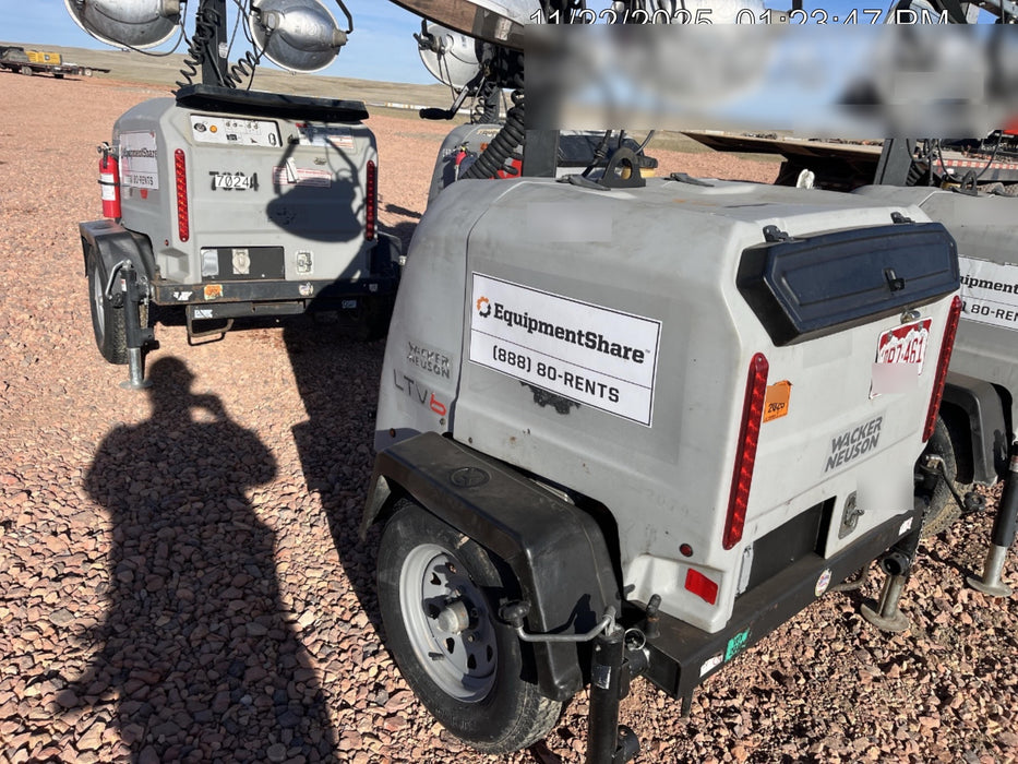 2018 Wacker Neuson LTV6L-MH Wacker Neuson LTV6L Mobile Light Tower w/Fuel Level Sensor Installed