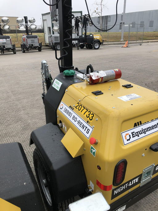 2022 Allmand NLV3GR (4) LED Light Fixture 350W, 23' Vertical Mast, 3kW Prime, Towable, Deep Sea L401, Leveling Jacks, Yanmar T4F 5.8hp