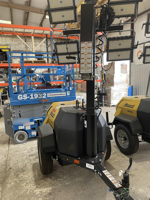 2022 Allmand NLV3GR (4) LED Light Fixture 350W, 23' Vertical Mast, 3kW Prime, Towable, ES Decals, T3