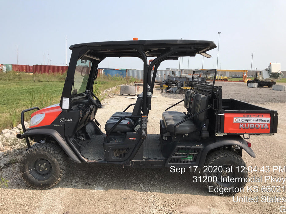 Kubota RTV-X1140W-H Kubota RTVX1140WH 4wd Utility Cart, LED Strobe, Windshield Tempered Glass, Pastic Canopy, Wire Harness Kit, Backup Alarm