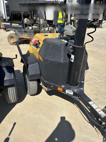 2022 Allmand NLV3GR (4) LED Light Fixture 350W, 23' Vertical Mast, 3kW Prime, Towable, Deep Sea L401, Leveling Jacks, Yanmar T4F 5.8hp