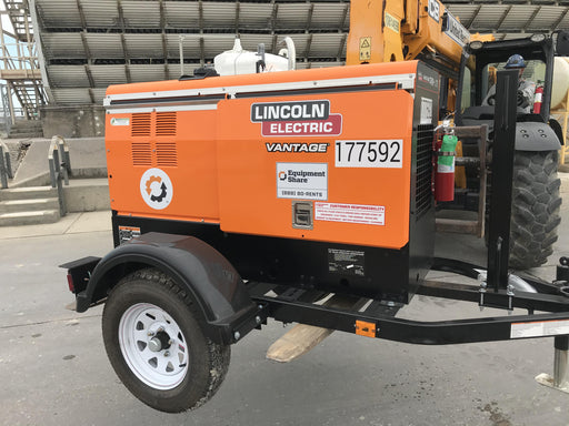 2021 Lincoln Electric Vantage 322 Vantage 322 Ready Pak 3 w/ Decals, ORANGE (includes trailer, cable rack, fender light kit) NO Telematics