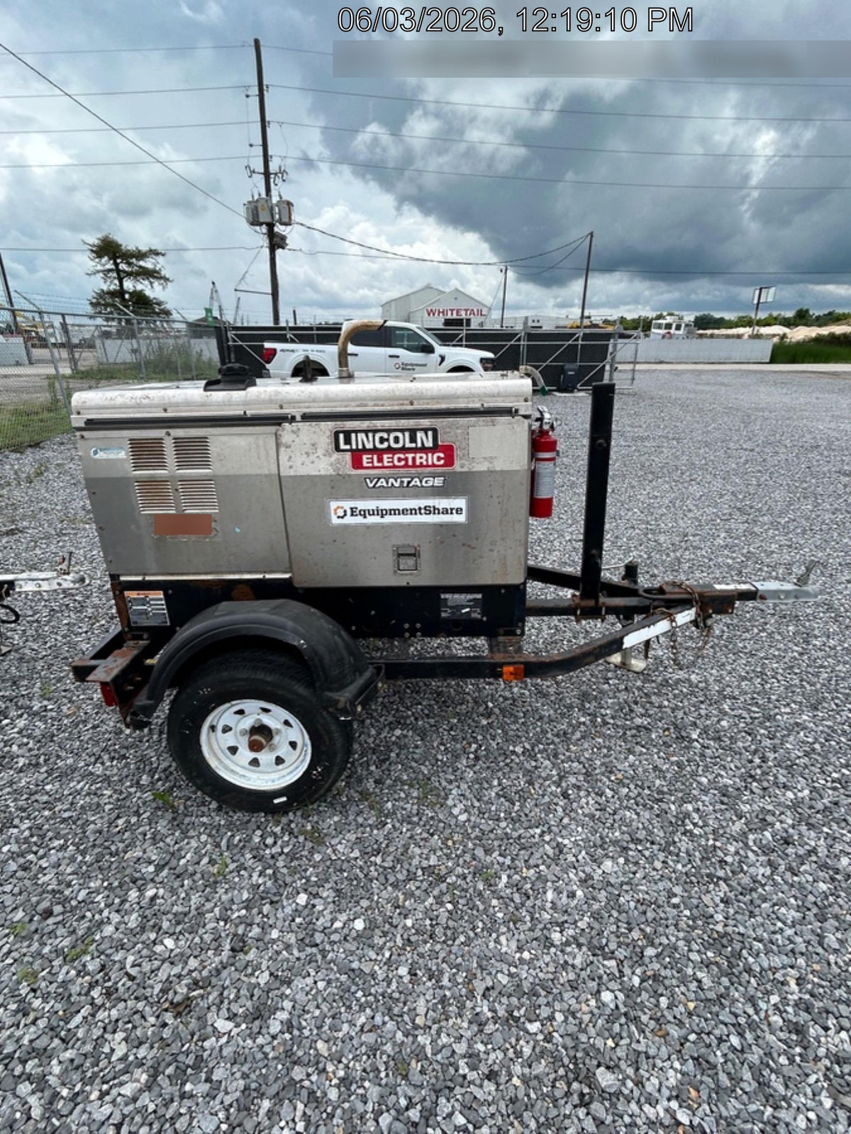 2019 Lincoln Electric Vantage 322 Welder Ready-Pak 3, Two wheel trailer, Fender and Light kit, Cable Rack