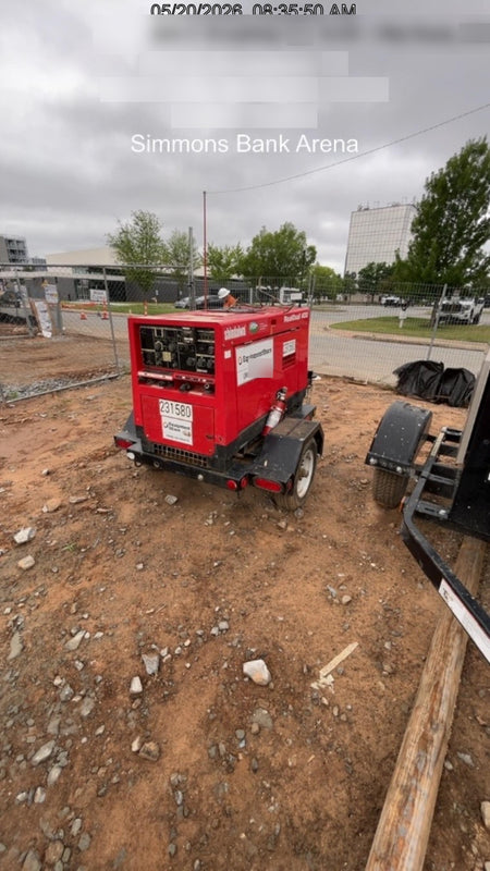 2022 Shindaiwa DGW400MDL Kubota D902 Engine, 23 HP, Dual Op Welder, Wire, Arc, Droop Stick, Tig, and CC Stick Functionality, Simulphase, 3 Phase and 1 Phase Gen Output, Single Axle NB Trlr, Slr Trckl Chrg 12V 12W, Fire Ext
