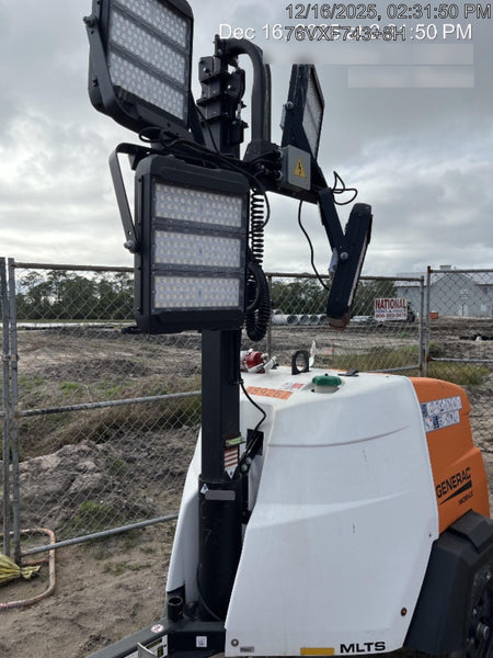 2025 Generac MLTS-4 Diesel, Mitsubishi L2E, 7.1 hp @1800 rpm, Flex Switch 120V Input, Powerzone Controller, (4) 320W LED Lights, 4kW Generator, 39.9 Gal Fuel Tank, 2" Ball, T3, ES Decals