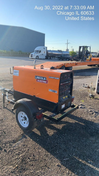 2021 Lincoln Electric Vantage 322 Vantage 322 Ready Pak 3 w/ Decals, ORANGE (includes trailer, cable rack, fender light kit) NO Telematics