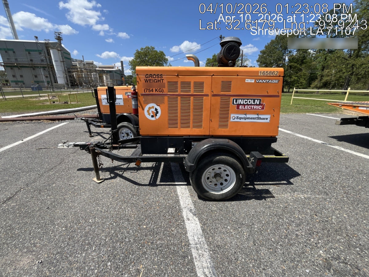 2021 Lincoln Electric Vantage 549X Ready Pak 3, ORANGE (includes trailer, cable rack, fender light kit)