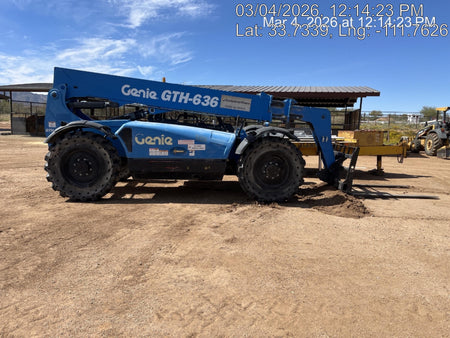 2018 Genie GTH-636 Genie GTH-636 w/Open ROPS, Work Lights, Solid Tires, RH Cab Mesh, Beacon, 48" Carriage and Forks