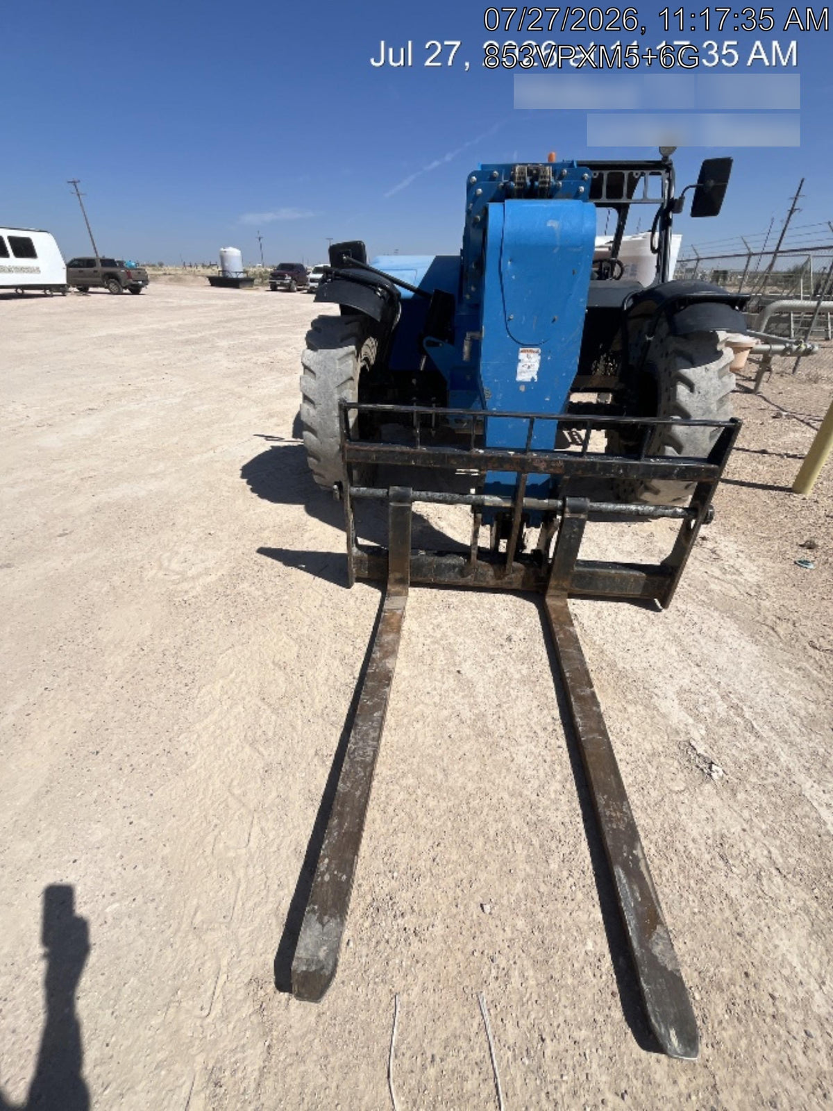 2018 Genie GTH-844 Genie GTH-844 w/Open ROPS, Solid Tires, beacon/work lights, 60" carriage/forks