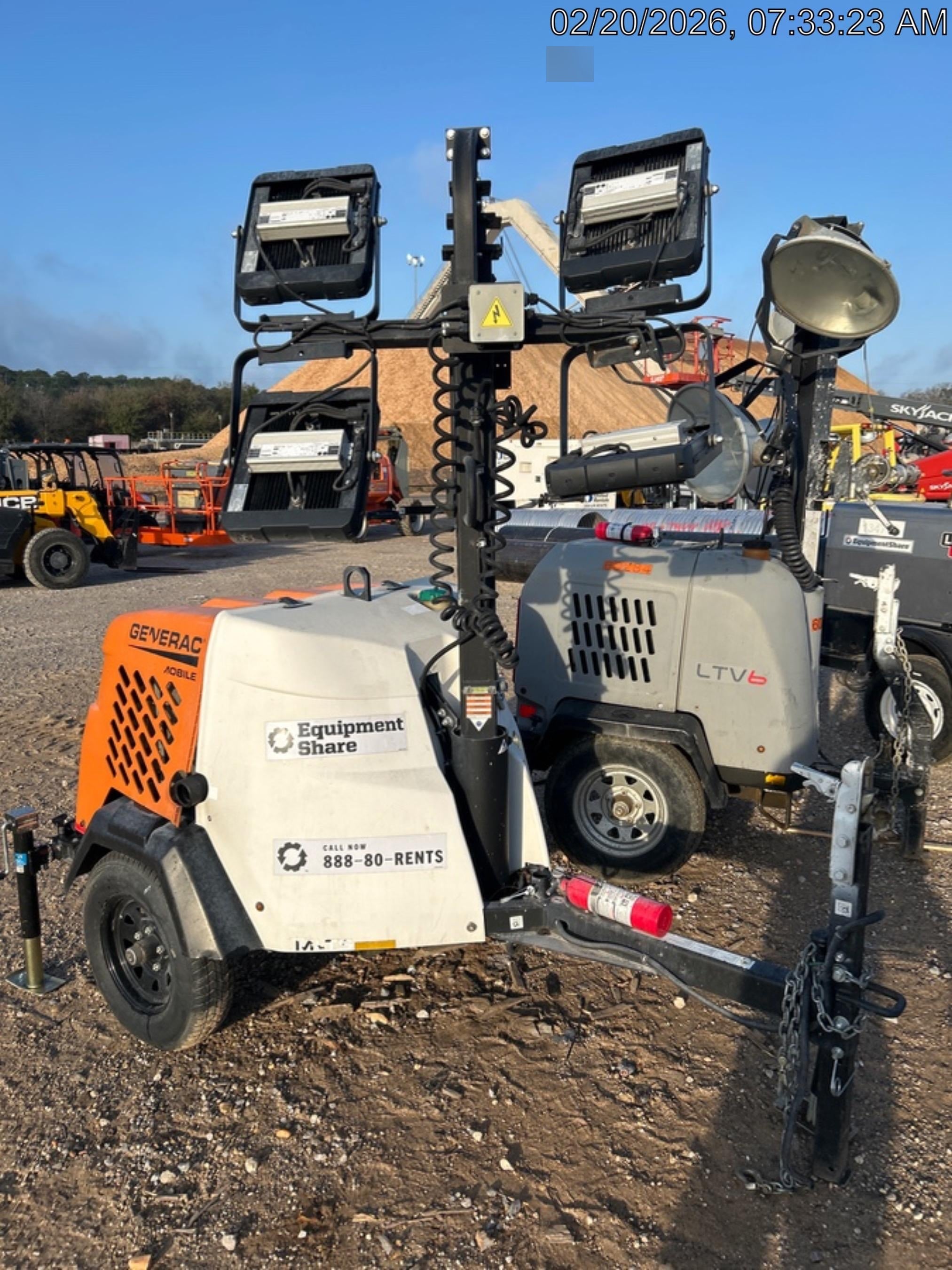2023 Generac MLT2 Diesel, Flex Switch 120V Input, Powerzone Controller, 
(4) 320W LED Lights, 4kW Generator, 39.9 Gal Fuel Tank, 2" Ball, T3