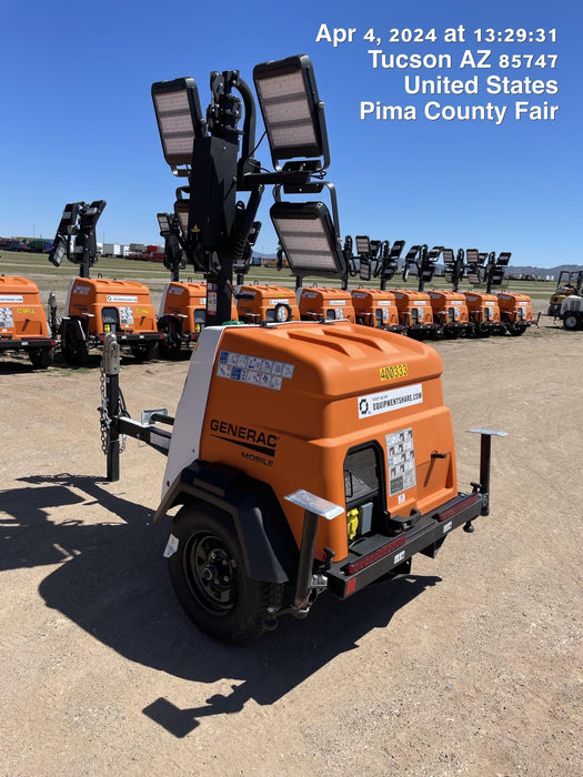 2024 Generac MLT2 Diesel, Flex Switch 120V Input, Powerzone Controller, 
(4) 320W LED Lights, 4kW Generator, 39.9 Gal Fuel Tank, 2" Ball, T3