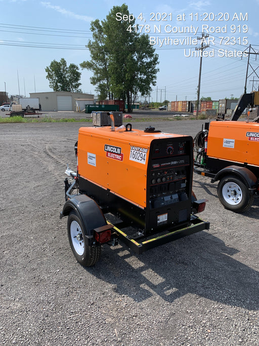 2021 Lincoln Electric Vantage 322 Vantage 322 Ready Pak 3 w/ Decals, ORANGE (includes trailer, cable rack, fender light kit) NO Telematics